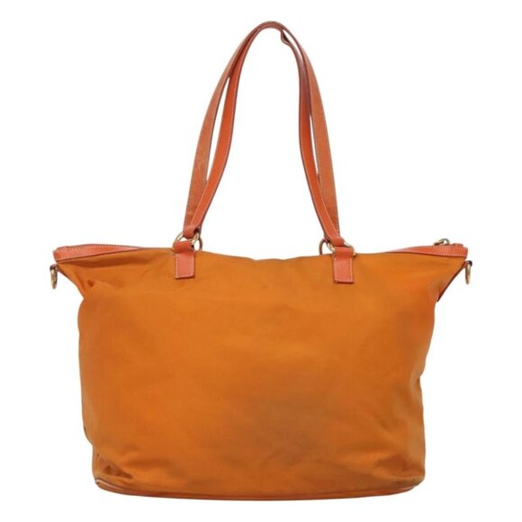 PRADA Tote Bag Nylon 2way Orange Gold - Picture 1 of 15